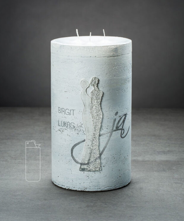 bemalte Hochzeitskerzen Monika Peuerbach