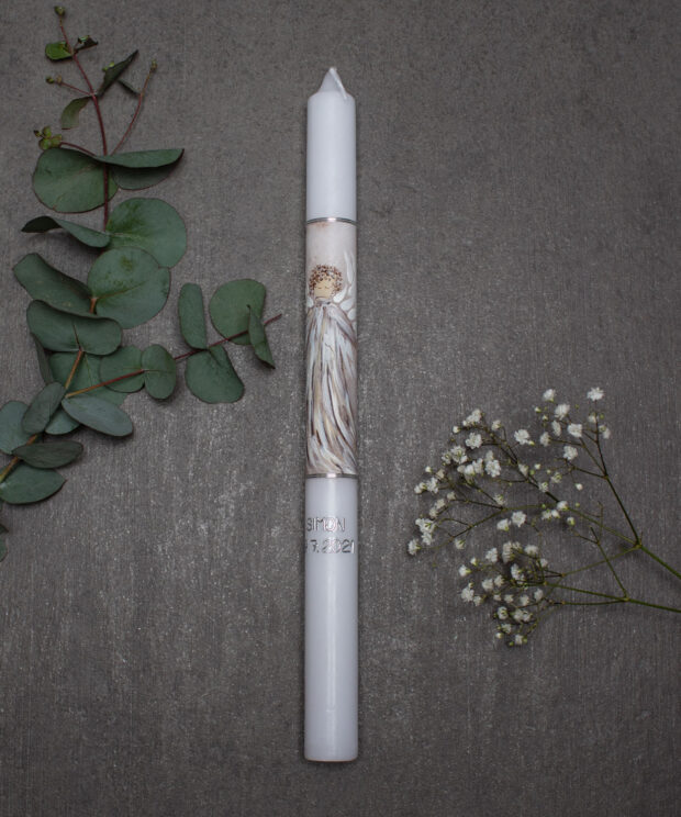 Taufkerze Monika Kaltseis handbemalt