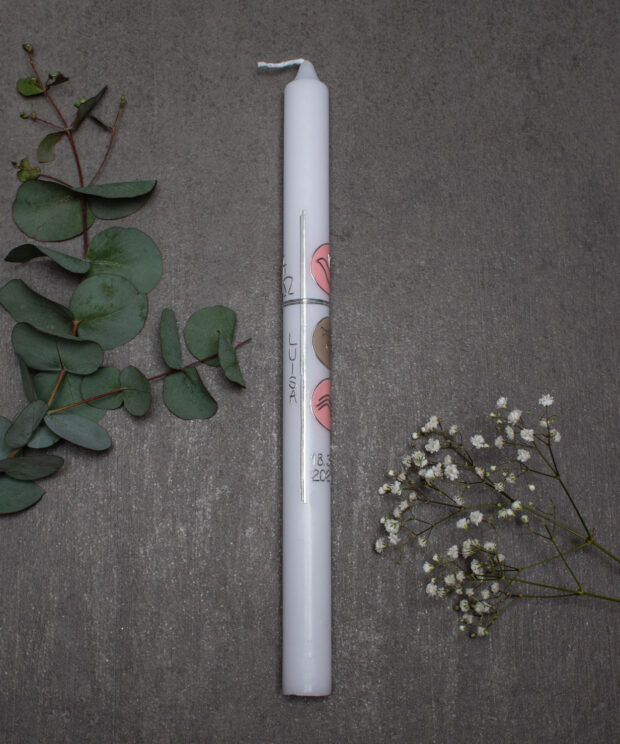 Taufkerze Kerze Taufe Monika Kaltseis Peuerbach